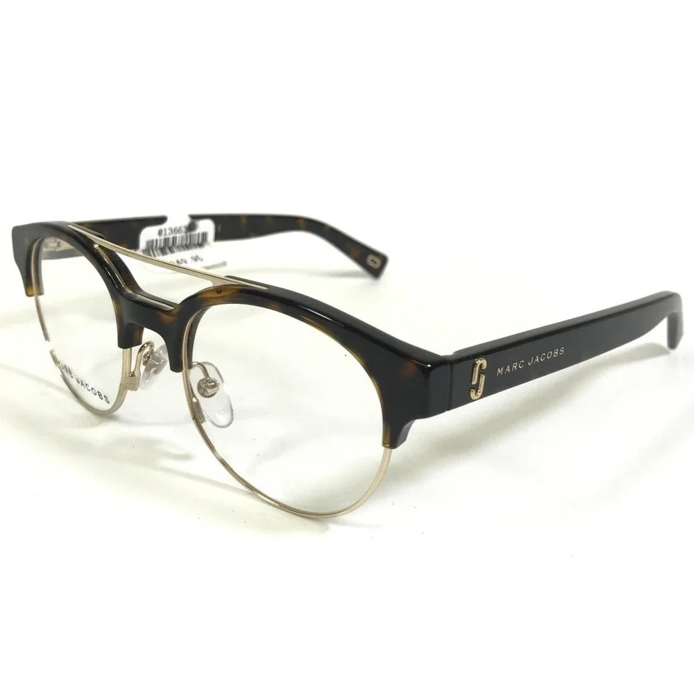 Marc Jacobs Eyeglasses Frames 316 086 Tortoise Gold Round Full Rim 49-20-145